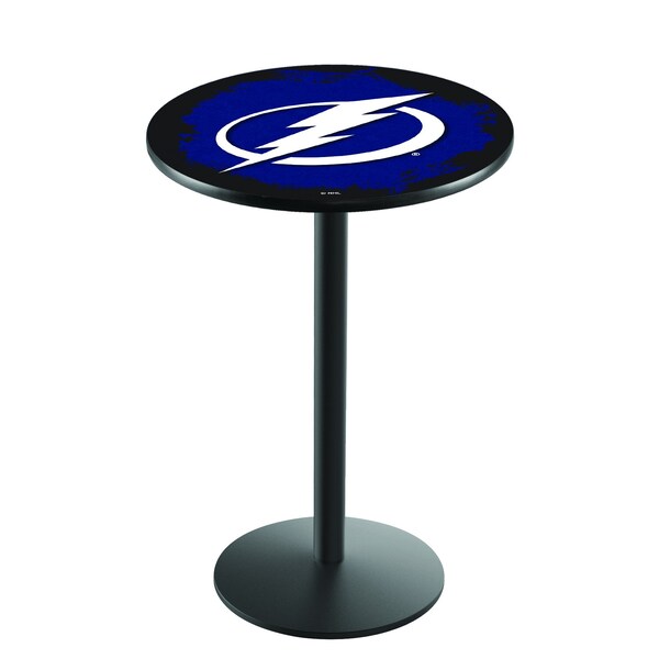 42" Blk Wrinkle Tampa Bay Lightning Pub Table